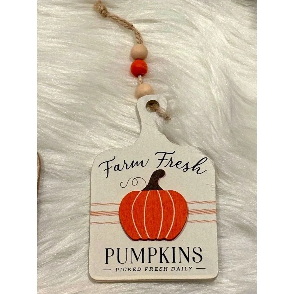 Fall Pumpkin Decor Set – Farmhouse Style Tiered Tray Signs